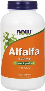 NOW Foods - Alfalfa, 650mg - 500 tablets