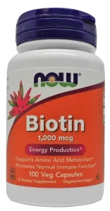 NOW Foods - Biotin, 1000mcg - 100 vcaps