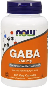 NOW Foods - GABA, 750mg - 100 vcaps